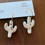 Rae + Saige White Terrazzo Cactus Polymer Clay Earrings NWT Photo 1