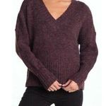 Abound 🔥5 for $25 sale🔥  burgundy NWT fuzzy furry v neck sweater Photo 0