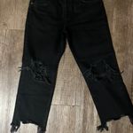 Free People Distressed Black Jeans Low Waisted Denim Jeans Photo 0