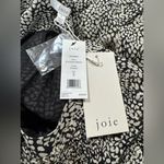 Joie  Black/White Pattern Lilianna Silk Ruffle Mini Dress Smock Waist Size Small Photo 6