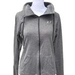 Under Armour  Gray Long Sleeve Stretch Heatgear Full Zip Mock Neck Jacket Small Photo 1