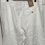 Panama Jack NWT  White 100% Linen Women's Joggers Size Large Photo 2