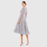 Mac Duggal 67387 Gray Floral Embellished Lace A-Line Cocktail Dress Photo 5