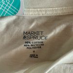 Market & Spruce  2 Pack Tanner Boxy Cotton Blend Tee Beige Medium NWT Photo 5