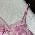 Morgan Taylor Intimates Pink Floral Rose Satin Lace Lingerie Nightie Slip Dress Photo 3