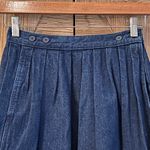 Calvin Klein Vintage Womens Pleated Denim Midi Skirt Size 6 Y2K Photo 2