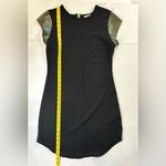 House Of Wallace LC Dress Black Green Zip Up Stretch Midi Size XS NWT Photo 2