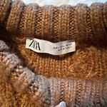 ZARA  Cable Knit Sweater Taupe Brown Photo 13