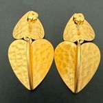 Kate Spade New York Worn Gold Metal Petal Drop Earrings 21g. Photo 6