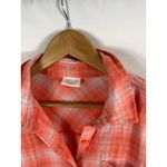 Abound NWT  Oversized plaid Shirt Orange Size Medium Photo 3