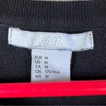 H&M Medium Black Light Weight Crewneck 3/4 Sleeves Knit Sweater Photo 6
