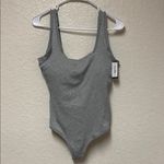 Gap NWT Body Gray Cotton Rib Bodysuit Size XL Photo 1