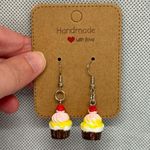 Handmade Cupcake Earrings Brown Photo 0