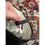 Margot New York Black Leather Shoulder Bag Zip Top Hobo Purse Photo 12