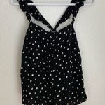 Madewell  black and white polka dot button flutter sleeve tank top blouse size 2 Photo 0