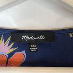 Madewell Size XXS Bird of Paradise Tie Front Silk Top V-Neck Shirt Sleeve Blouse Photo 5