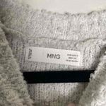 MNG Womens Light Grey Crewneck Knit Textured Long Sleeve Sweater Small Gray Photo 5