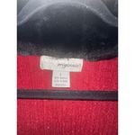 Marguerite's Burgundy Red‎ Cardigan Sweater Faux Fur Collar Zip Up Red Size L Photo 3