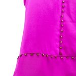 Diane Von Furstenberg  Carl Top Fuchsia Pink Beaded Y2K Silk Blouse Size 8 Photo 14