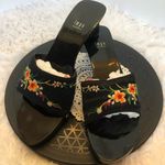 Impo Retro Style Floral Embroidered Black Slides from  Size 9W Boho Shoes Photo 1