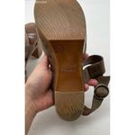 Dansko Thea Taupe Slingback Clogs Sz EU 40 9.5 10 Cut Out Wood Heel Womens Shoes Photo 2