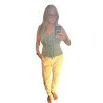 Mine Sexy Ruffled Zip Up Tank Top Size Large Blue Photo 4