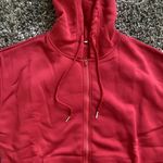 SheIn Full Zip Jacket with Hoodie in Red, Size S Photo 1