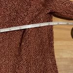 Chico's  Metallic Bronze Knit Bell Sleeve V Neck Top Shirt Size 1 Photo 2