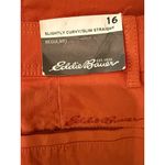 Eddie Bauer Women's Pants Size 16 Rust Orange Slightly Curvy Slim Straight Photo 3