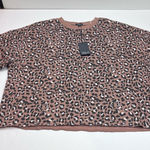 Rails ‎ Reeves Mountain Leopard Womens SZ Medium Brown Black White Sweatshirt NEW Photo 0