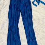 Boutique Cobalt Blue Plisse Pants Photo 6