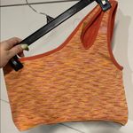 Aerie  OFFLINE WOMENS ONE SHOULDER SEAMLESS SPORTS BRA ORANGE LARGE Photo 2