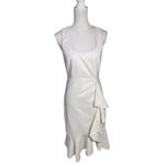 Cinq à Sept Ruffle Angela Dress White Womens Size 6 Photo 5