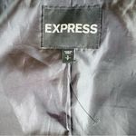 EXPRESS Shawl Collar Faux Leather Sleeve Zip Coat, Size Small, Gray/Black, NWOT Photo 10