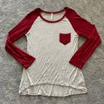 Burgundy & Gray long sleeve shirt Size undefined Photo 0