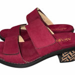Alegria  Burgundy Tia Block Heel Slide Sandals Shoes size 39 Photo 0