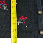 White Stag Vintage Womens Embroidered Christmas Cardigan Sweater Size S Beaded Photo 5
