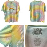 Lucky Charms Pastel Rainbow Tie Dye Graphic Tee Cotton Blend Unisex Oversized S Yellow Photo 1