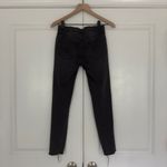 Pistola  distressed raw hem skinny jeans charcoal Wash 5-pocket zip button ripped Photo 1