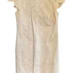 Lilly Pulitzer Vintage  Pierce Dress white beaded size 6 flower short sleeve Photo 0