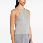 STAUD  Women’s Heather Gray Ayana Ribbed Knit Tank Top Photo 0