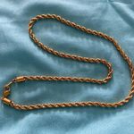 The Great Vintage gold plated rope necklace. 18 in long.  shape. Photo 0