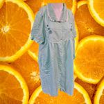 Lati Fashion Women's Mint Green Gingham Seersucker Snap House Coat Size XXXL Photo 5