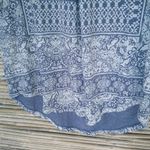 Lucky Brand  S Navy Crocheted Trim Boho Top Photo 3