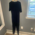 ASOS black deep v quarter sleeve jumpsuit Photo 6