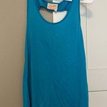 Blue Relaxed Cut Out Tank Top Photo 0