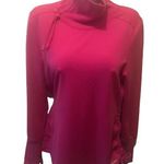 Saucony Funnel Neck Athletic Pullover Top M Cinched Hem Thumb-Holes Running Photo 0