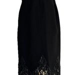 Vintage Beaded Black Skirt Size XS Flapper Gatsby Art Deco Scallop Hem Photo 5