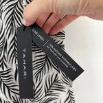 Tahari Wide Leg Linen Pants Black White Palm Leaf Print Belted Size Large NWT Photo 4