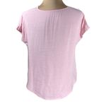 SheIn  Women's Tie Front Top Cap Sleeve Crochet Lightweight Pink Size S Small Photo 2